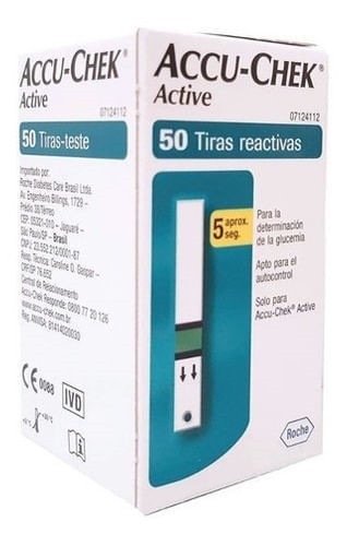 Accu Chek Tiras Reactivas Active (50 Unidades)