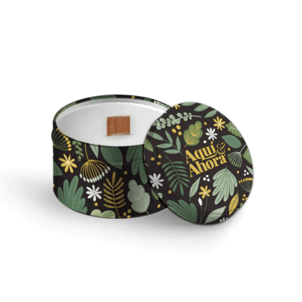 Aquí & Ahora Vela de Soja Autumn Leaves Cedro & Sándalo Metal #1