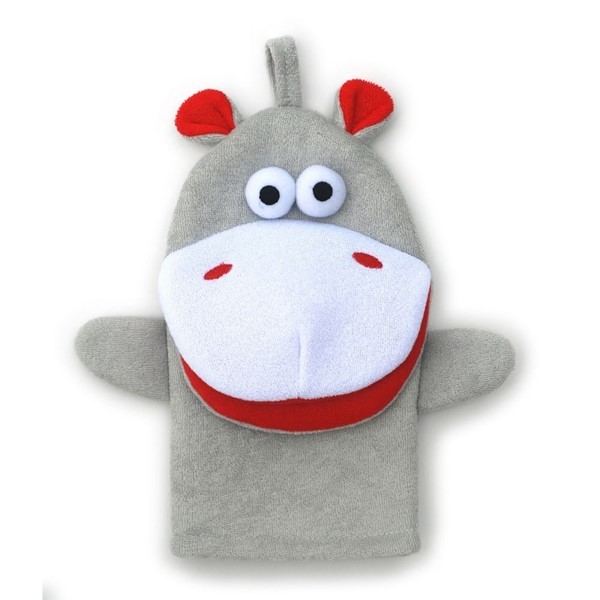 Basicare Manopla de Baño Para Niños (Hipopotamo) alt