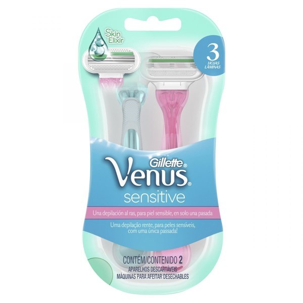 Gillette Máquina Para Afeitar Descartable Venus Sensitive (2 Unidades) alt