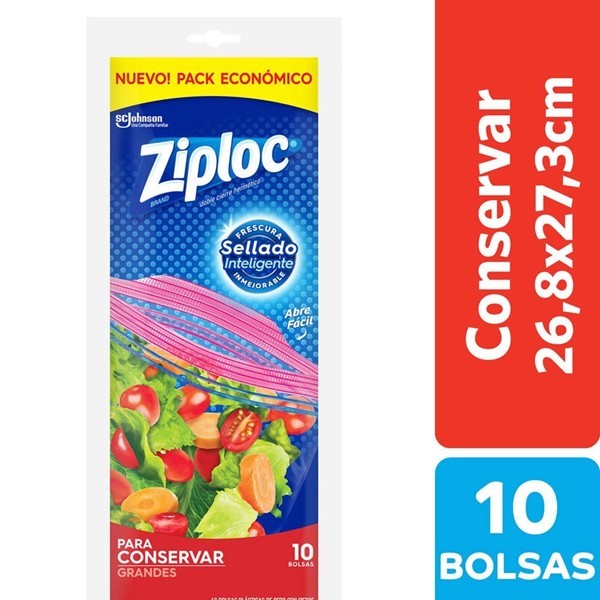 Bolsas Herméticas Ziploc Para Conservar Grande 10un #1