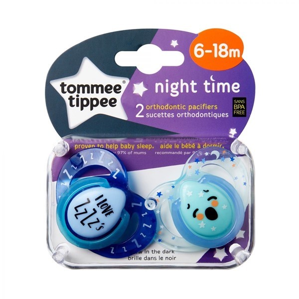 Tommee Tippee Chupete 618 -meses Tt Night Time 2Pk Nene #1