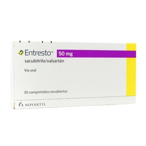 Entresto 50 Mg. | 30 comprimidos recubiertos | Sacubitrilo + Valsartán #1