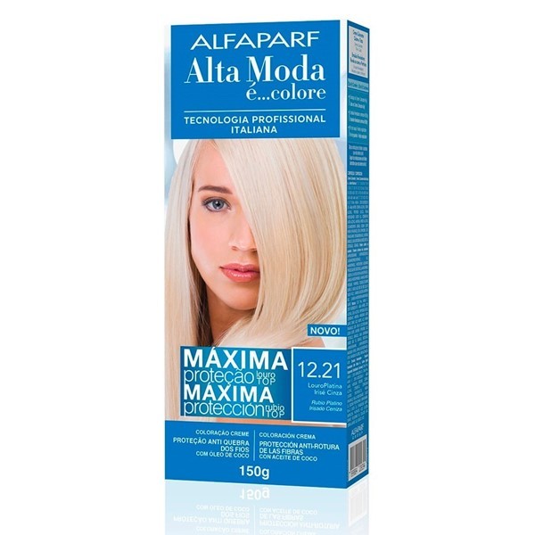 Alfaparf Alta Moda Kit Coloracion 12.21 Rubio Platino Irisado Ceniza #1