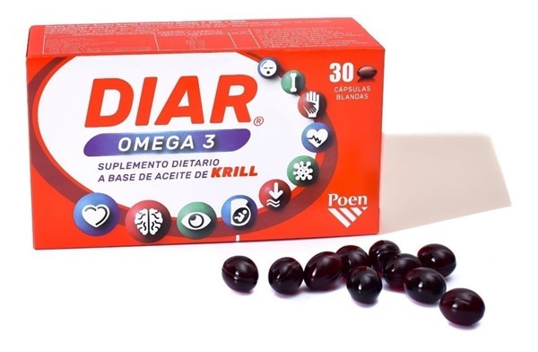 Diar Suplemento Dietario Omega 3 de Krill (30 Cápsulas Blandas)