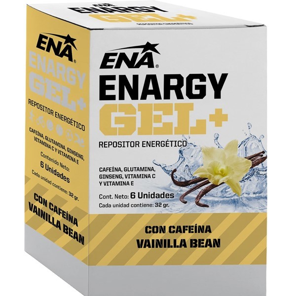 Suplemento Deportivo Enargy Gel + Con Cafeina Sabor Vainilla Bean (6 Uni)