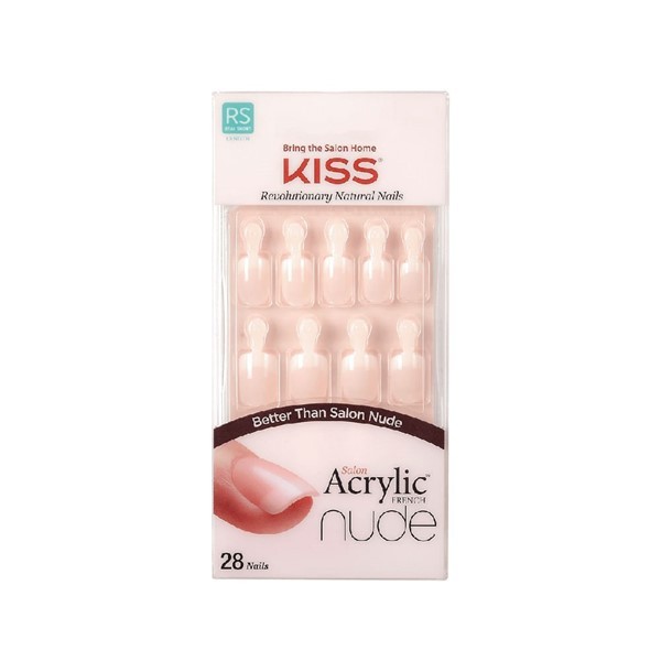 Uñas Postizas Glue-On Kiss Nude French - Breathtaking #1