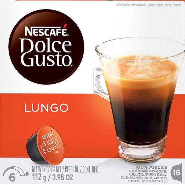 Café en Cápsulas Dolce Gusto Lungo x 16 un