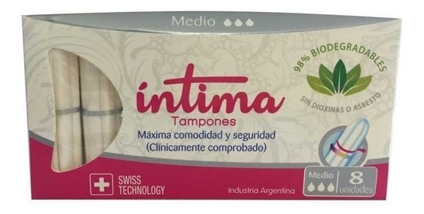 Intima Tampones Máxima Comodidad Y Seguridad Medio 8U Unico #1