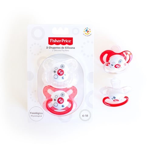 Fisher Price Branded Chupete Siliconado 618 -meses 2 Unid #1
