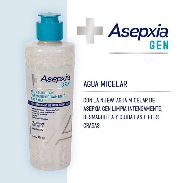 Asepxia Agua Micelar Gen 200 ml alt