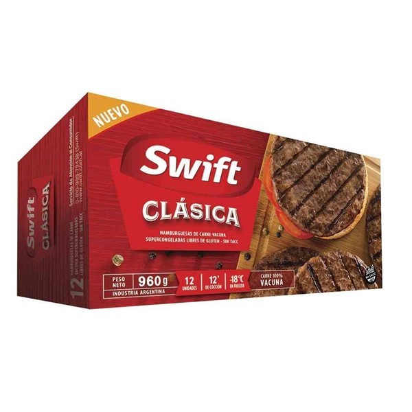 Hamburguesa Swift De Carne 12 U- 960 Gr