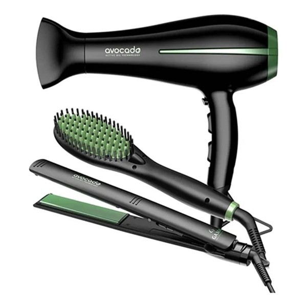 Gama Set Secador Bora + Alisador Elegance + Cepillo Avocado #1