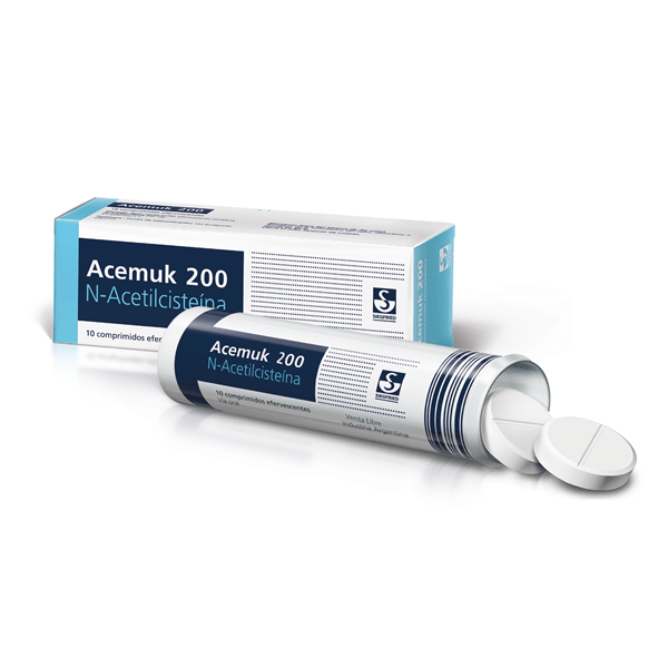 Acemuk 200|10 comprimidos efervescentes | N- Acetilcisteina