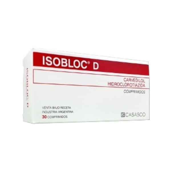 Casasco Isobloc D Carvedilol + Hidroclorotiazida x 30 Comp #1