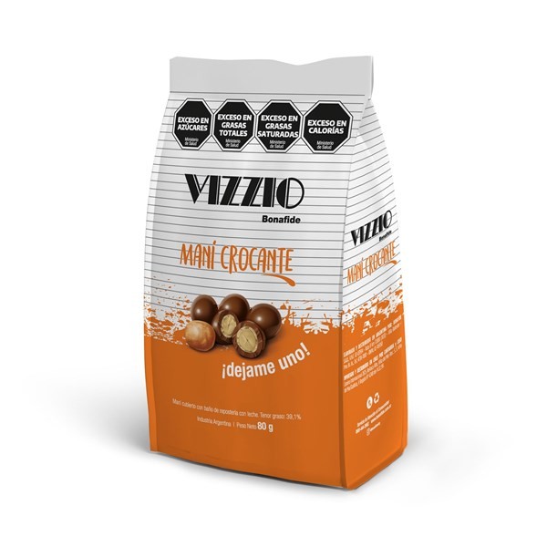 Maní Crocante Bañado Con Chocolate Vizzio 80 grs #1