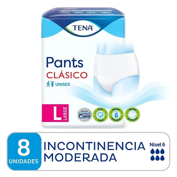 Tena Pants Clásicos (8 Unidades) L