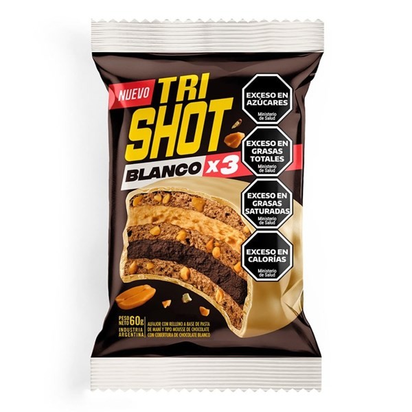 Alfajor Shot Triple Blanco 60 g #1