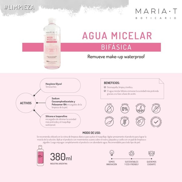 Maria T Boticario Agua Micelar Bifasica 380 ml alt