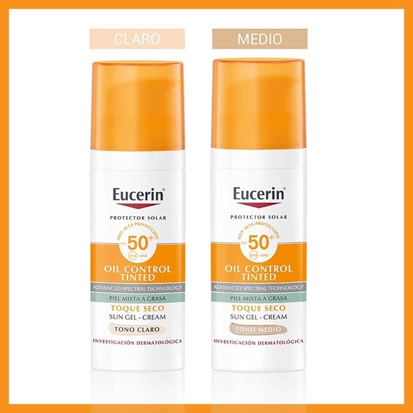 Eucerin Protector Solar Oil Control Sun Face Toque Seco Tono Claro Fps 50 50 ml alt