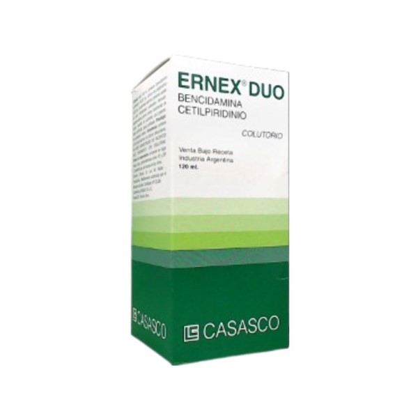 Casasco Ernex Duo Bencidamina,Clor. + Cetilpiridinio x 120 ml #1