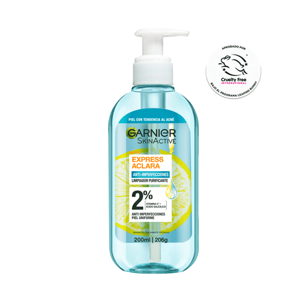 Gel Limpiador Facial Garnier Skin Active Anti-Imperfecciones Express Aclara x 200 ml #1