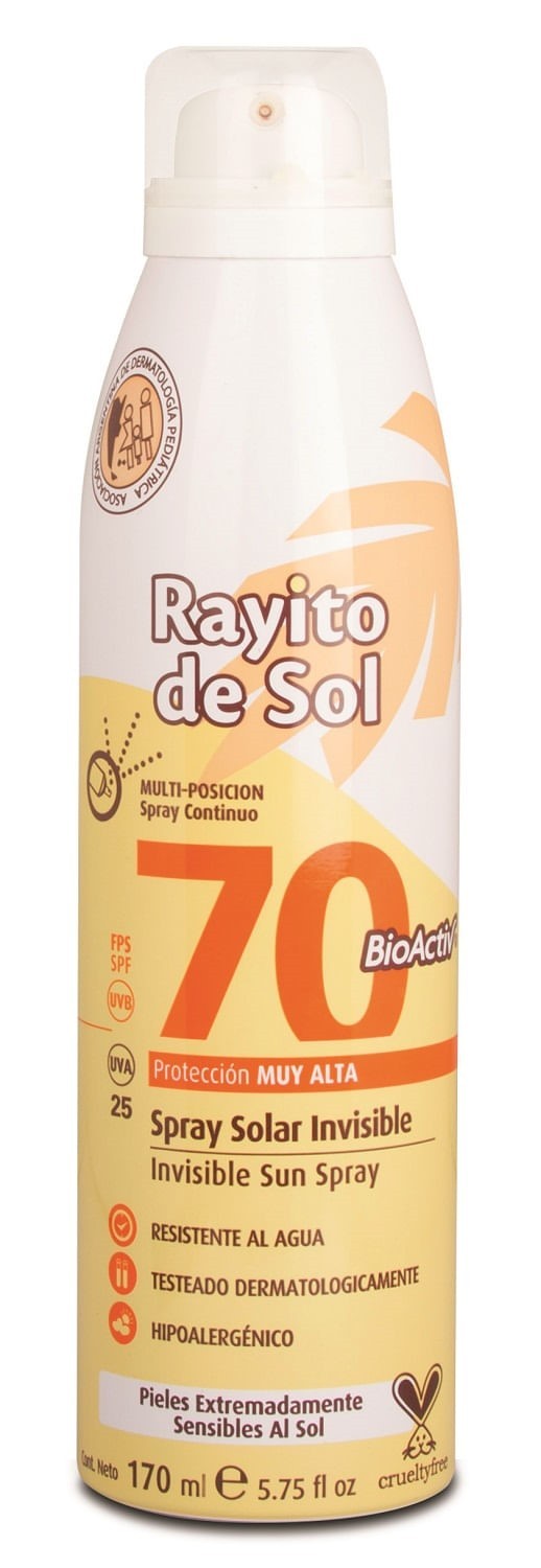 Rayito de Sol Protector Solar Spray Solar Invisible 70 Fps 170 ml alt