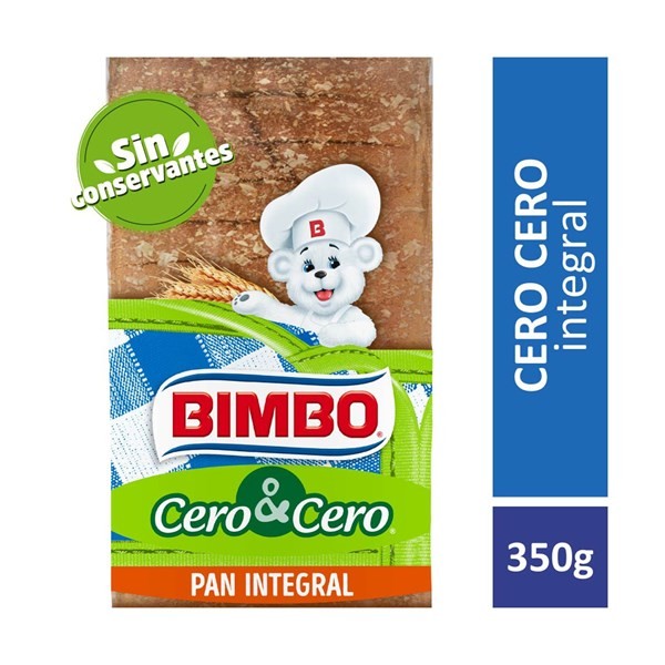 Pan Integral Bimbo Cero Cero En Bolsa 350 G. #1