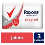 Jabón En Barra Antibacterial Rexona Original 3x90 G #1