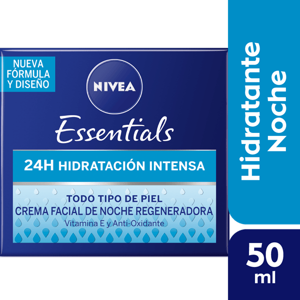 Nivea Crema Facial Hidratante Noche Essentials Regeneradora Piel Normal 50 ml #1
