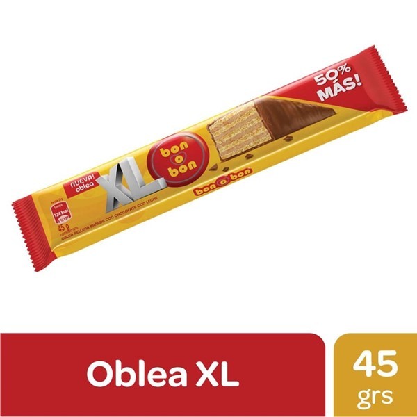 Obleas Bañados En Chocolate Bon O Bon 45 Gr #1