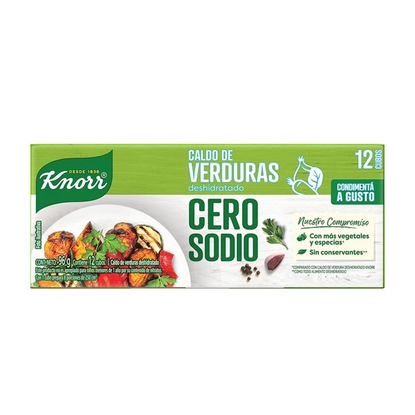 Caldo De Verdura Knorr Cero Sal 12 Uni #1