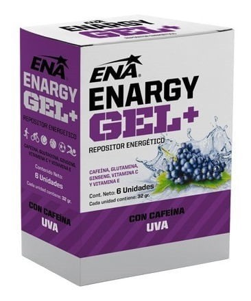 Suplemento Deportivo Enargy Gel + Con Cafeina Sabor Uva (6 Sobres) alt