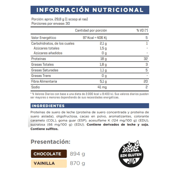 Truemade Diet Whey Protein Vainilla 870 xg Ena alt