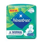 Nosotras Toallas Normal X 8 Unidades Extrato De Seda #4