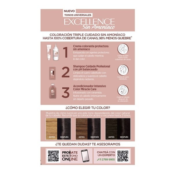 Excellence Tintura Sin Amoniaco Negro 2U alt