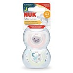 Chupete Nuk Star Day & Night Gato Rosa T1 06 -m x 2 un #1