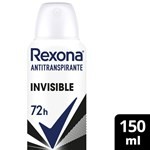 Desodorante Femenino Rexona Invisible 72H 150 ml #1