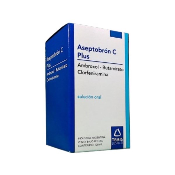Temis Lostaló Aseptobron C Plus Ambroxol + Butamirato + Clorfeniramina Jarabe x 120 ml Tipo de Receta Opcional #1