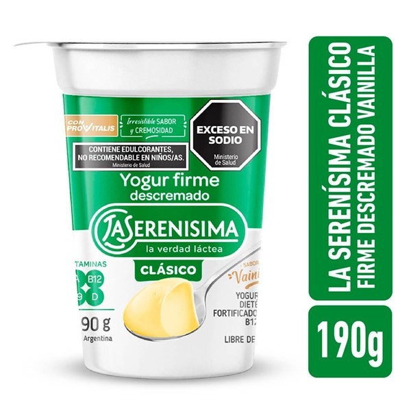 Lsclasico Yogur Descremado Firme La Serenisima Clasico Vainilla 190 G
