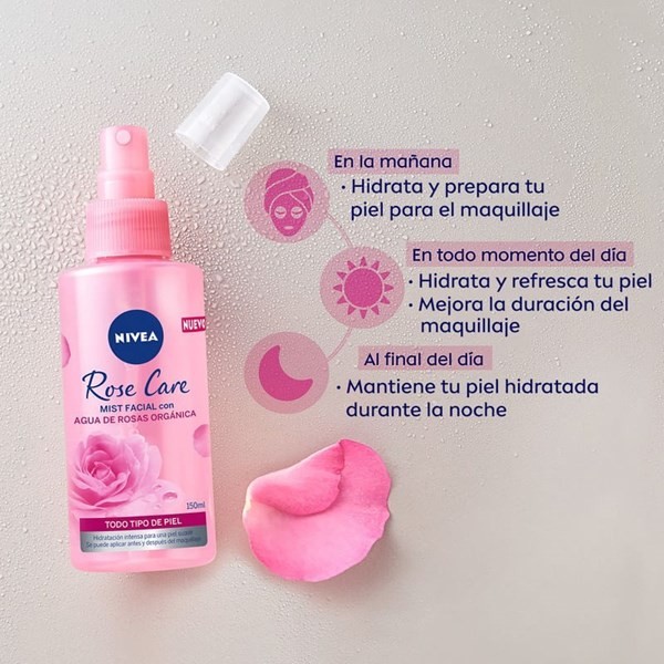 Nivea Mist Facial Refrescante  Rose Care Para Todo Tipo de Piel 150 ml alt