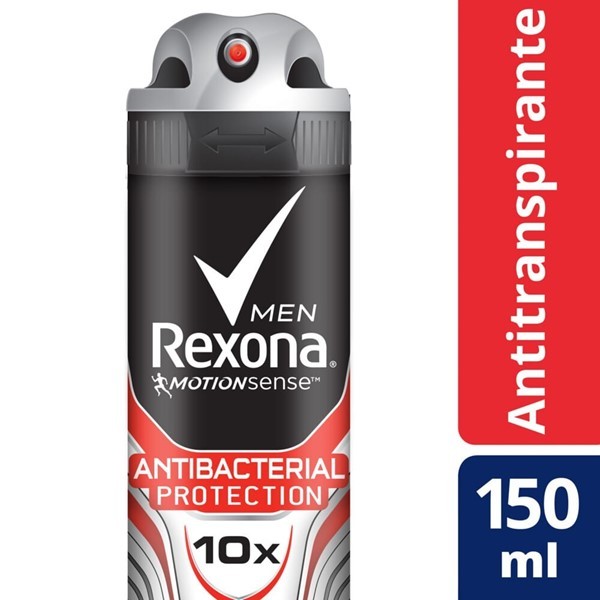 Desodorante Antitranspirante Rexona Antibacterial Men en Aerosol x 150 ml alt
