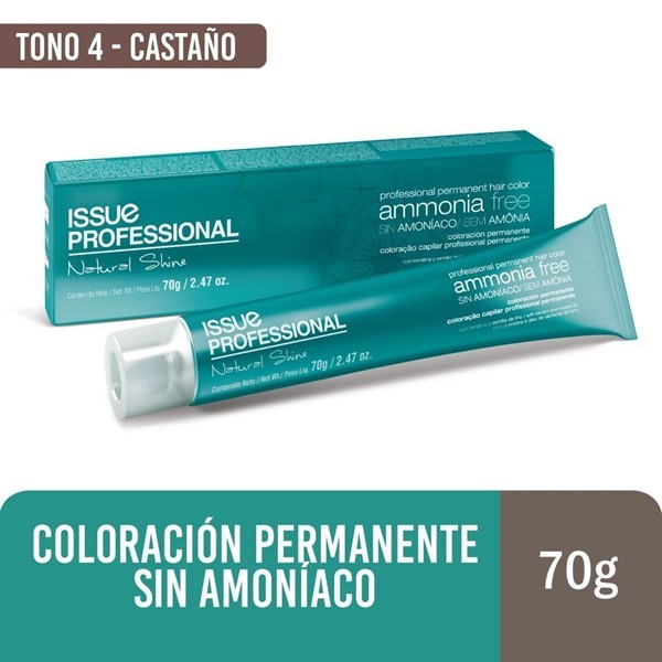 Issue Profesional Natural Shine Pomo Ammonia Free Color N°4 Castaño