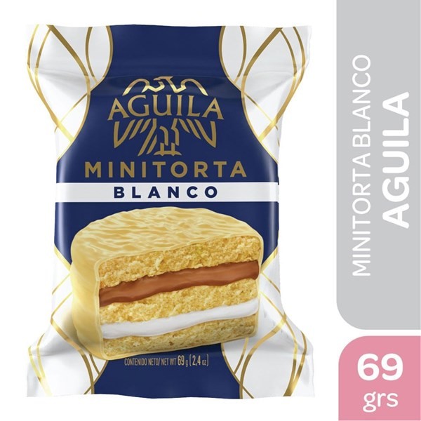Alfajor Mini Torta Aguila Choco Blanco 69 g.