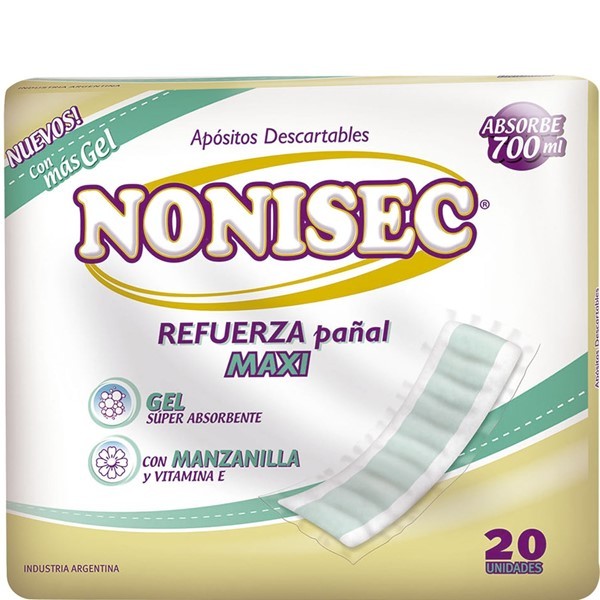 Nonisec Refuerzo Pañal Descartable 700 ml (20 Unidades) #1
