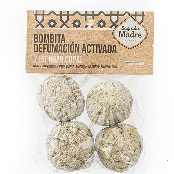 Bombita Defumación Activada Sagrada Madre 7 Hierbas & Copal x 4 un #1