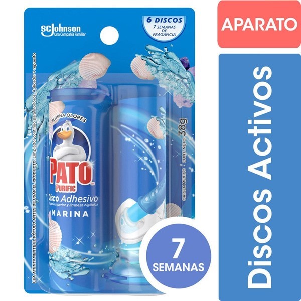 Discos Adhesivos Para Inodoro Pato Marina Aplicador  Repuesto 38gr #1