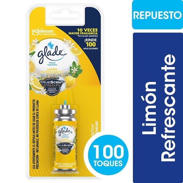 Aromatizante De Ambientes Glade Toque Limón Refrescante Repuesto 9gr #1