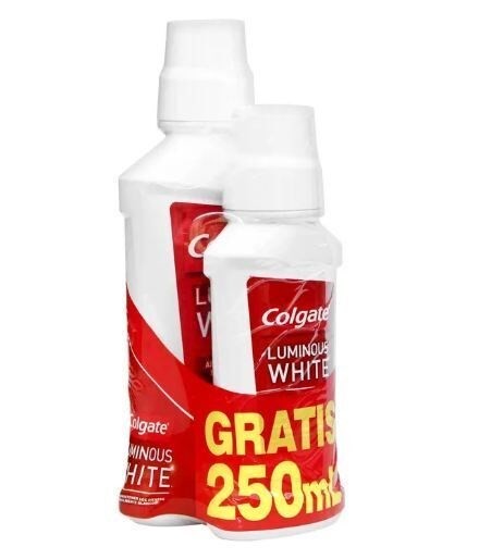 Colgate Plax Enj Bucal Lum White 500+250 #1