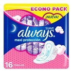 Toallitas Femeninas Always Maxi Protección Suave x 16 un #6